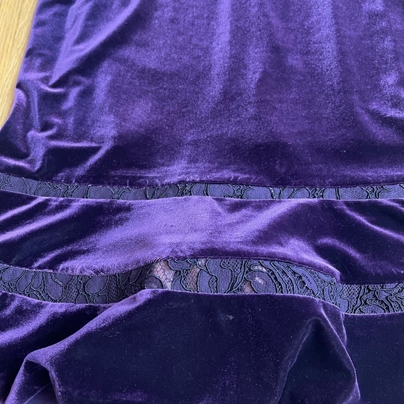Ralph Lauren Women's Purple Velvet Evening Gown Dress Size 12 - Picture 4 of 10